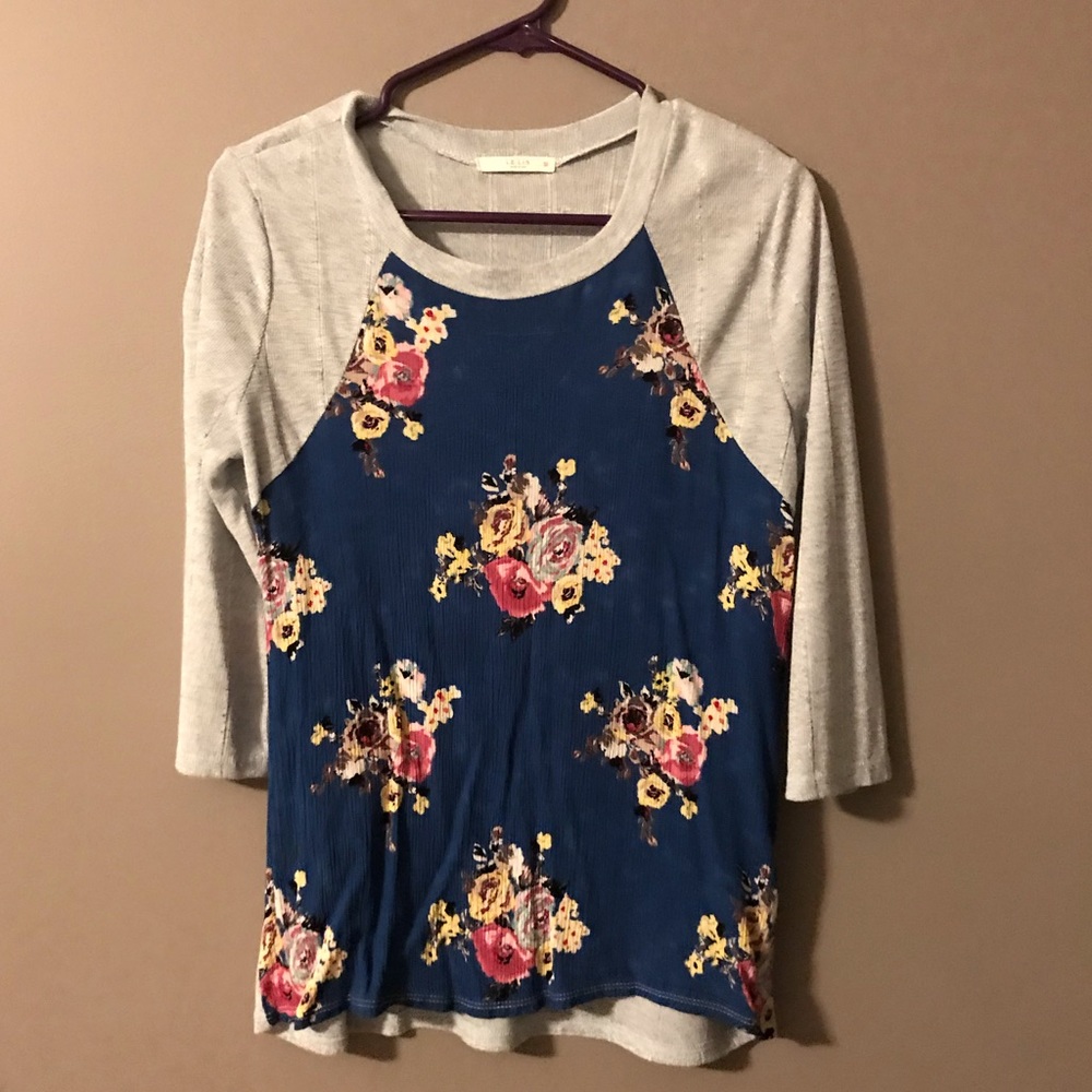 Grey and floral top